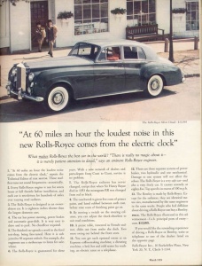 Hình ảnh quảng cáo chiếc xe Rolls- Royce